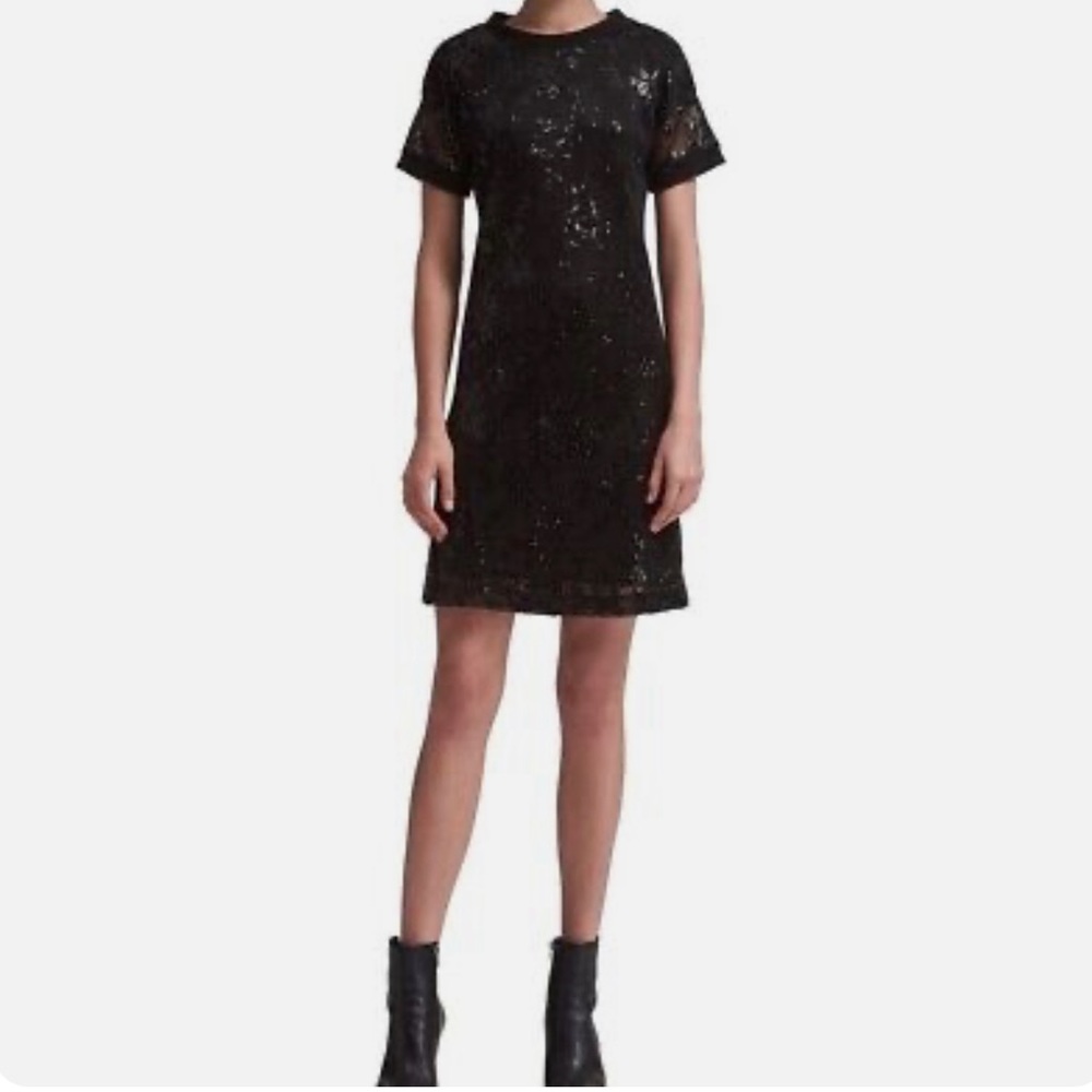 Never Worn Black Sparkle Sequin DKNY Sheath Dress